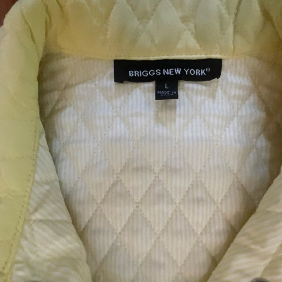 Briggs New York Butter Yellow Quilted Jacket Women's Size Large - Picture 6 of 10